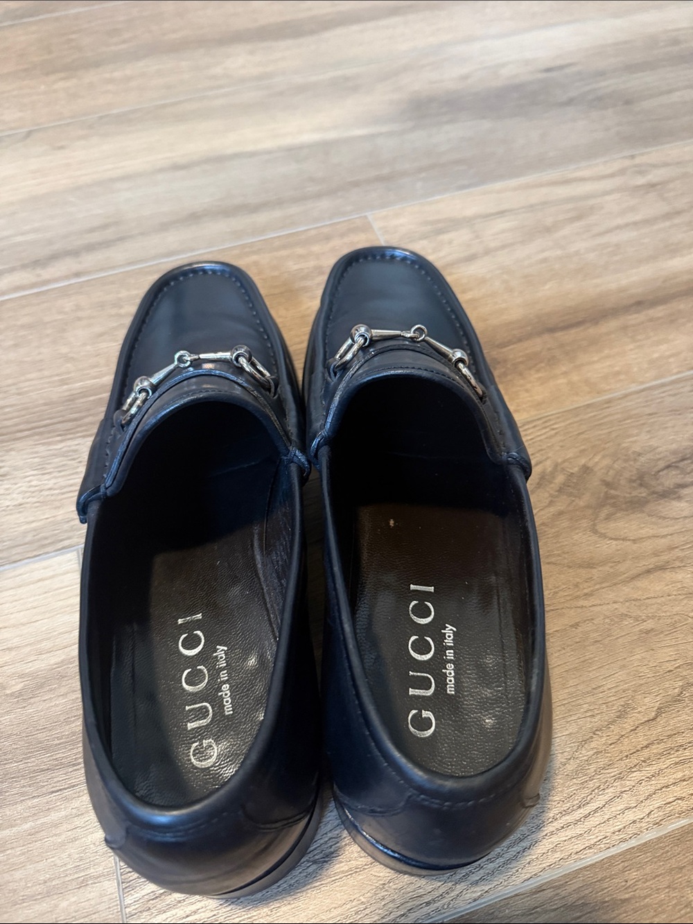 Gucci Black Leather Horsebit Slip-On Loafers - Picture 5 of 12
